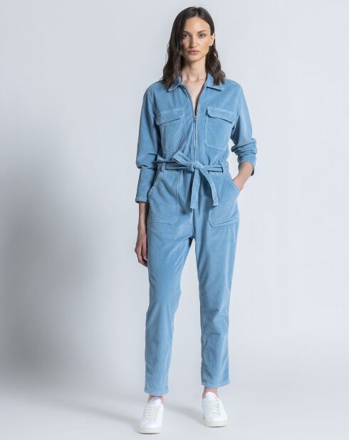 Combinaison en Velours Milleraies Gaya niagara blue