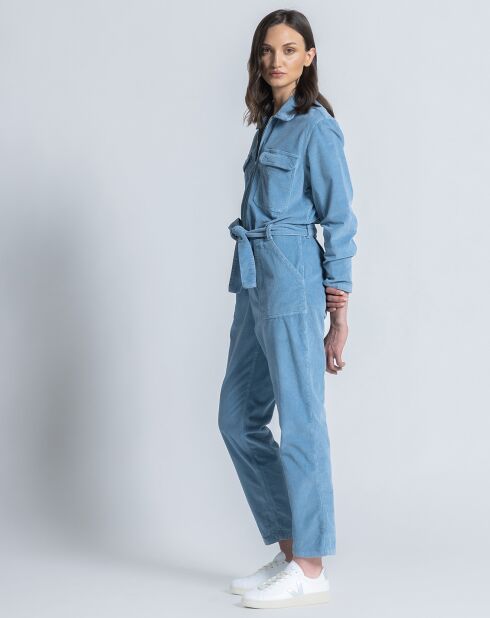 Combinaison en Velours Milleraies Gaya niagara blue