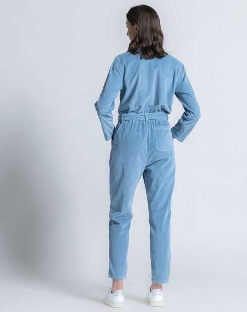 Combinaison en Velours Milleraies Gaya niagara blue