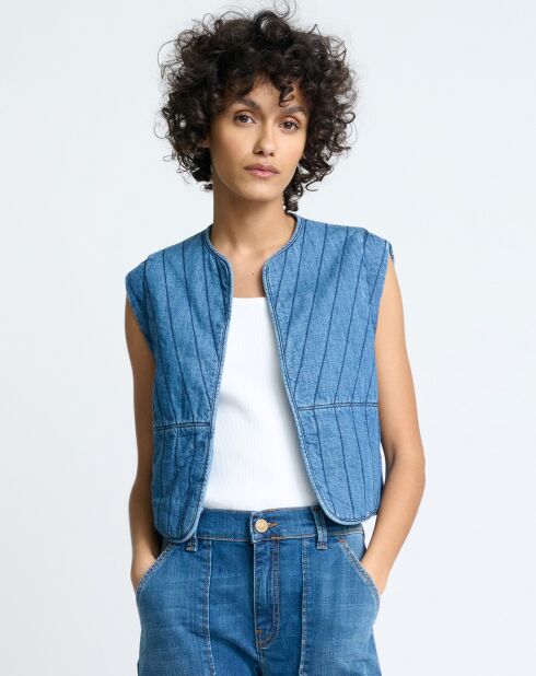 Natsy echt blauw mouwloos vest