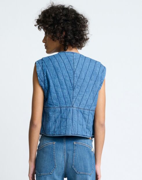 Natsy echt blauw mouwloos vest
