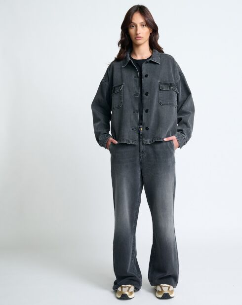 Giacca in denim 247 nero Shine