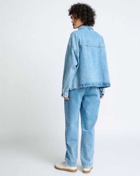 Giacca in denim 234 blu Shine