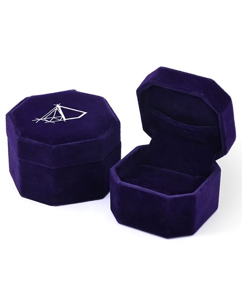 Bague Joeline Diamants 0.07 ct & Saphirs blancs 0.10 ct or jaune