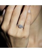 2 Bagues Duo Antique Diamants 0.31 ct or blanc