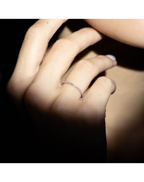 Bague Belle Alliance Tour Complet diamants 0.16 ct or jaune