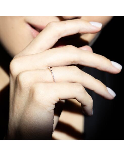 Bague Belle Alliance Tour Complet diamants 0.16 ct or jaune