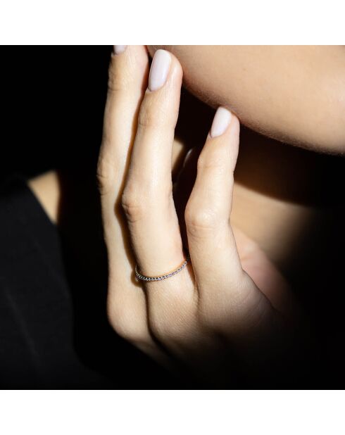 Bague Belle Alliance Tour Complet diamants 0.16 ct or jaune