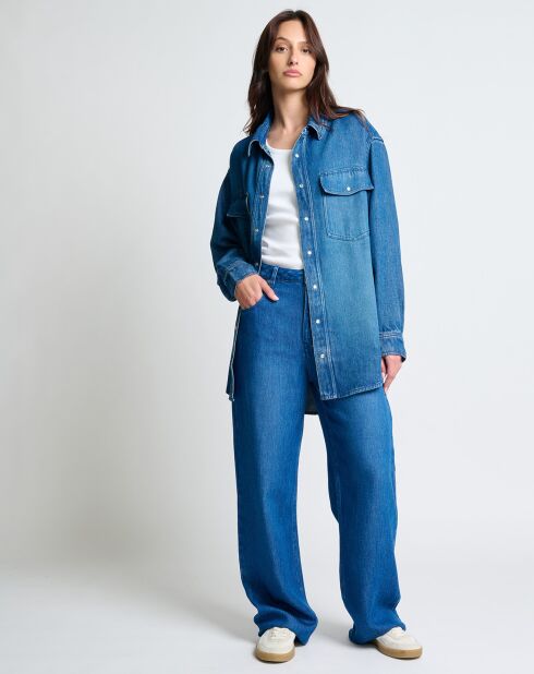 Heyden blaues gebrauchtes Jeanshemd