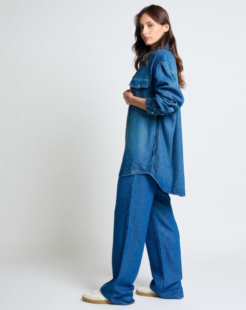 Heyden blaues gebrauchtes Jeanshemd