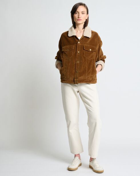 Veste Sherpa en Velours Côtelé Mia mousse velvet