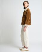 Veste Sherpa en Velours Côtelé Mia mousse velvet