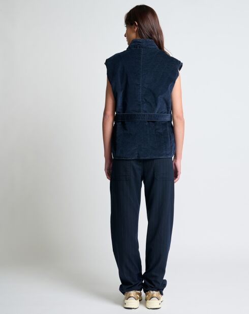Blaue Samtjacke Namaste