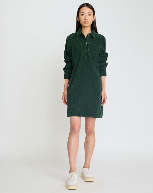 Robe en Velours côtelé Ness sapin