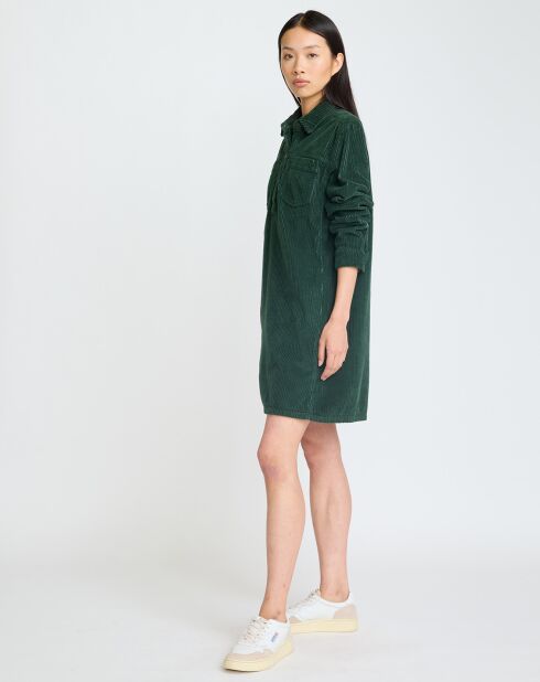 Robe en Velours côtelé Ness sapin