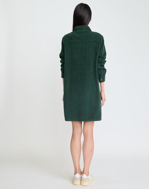 Robe en Velours côtelé Ness sapin