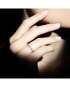 Bague Alliance Granité Diamants 0.2 ct or blanc