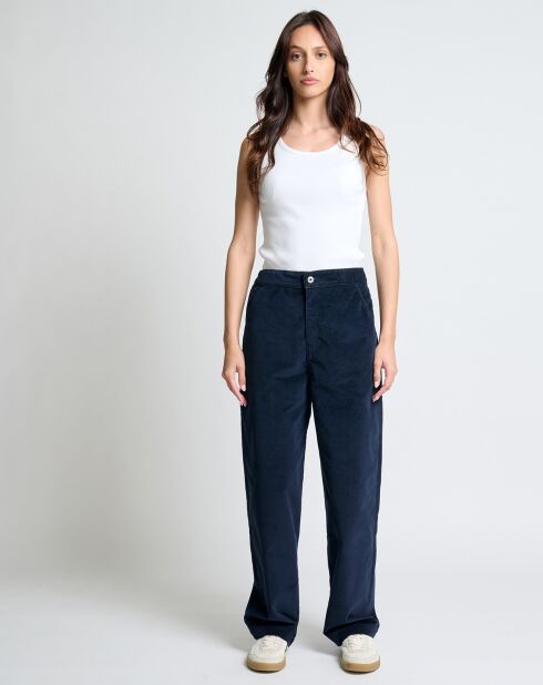 Pantalon Perry blue velvet