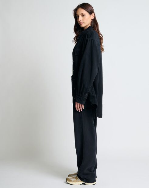 Chemise Heyden black wash denim