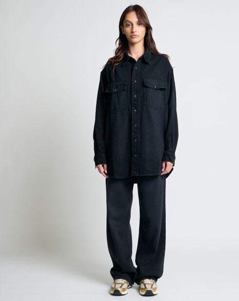 Chemise Heyden black wash denim