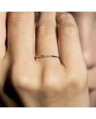 Bague Alliance Humilité Diamants 0.02 ct or blanc
