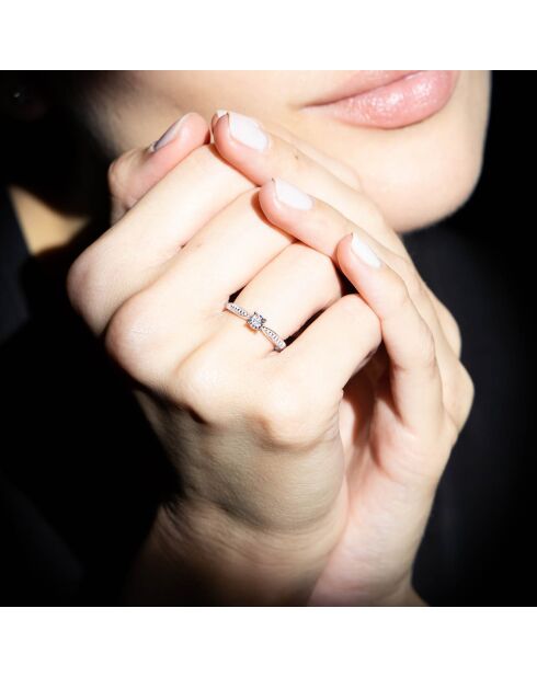 Anello Wonder Solitaire in oro bianco 0,03 ct con diamante