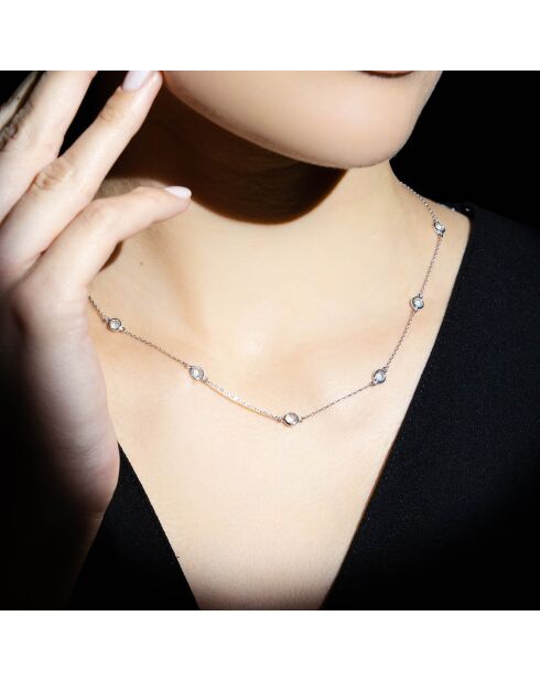 Collier Sunshine Diamants 0.22 ct or blanc