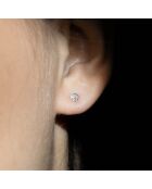 Boucles d'oreilles Round stud Diamants 0.02 ct or blanc