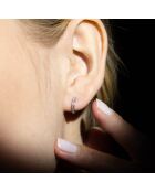 Boucles d'oreilles Anneau pm diamants 0,06 ct or blanc