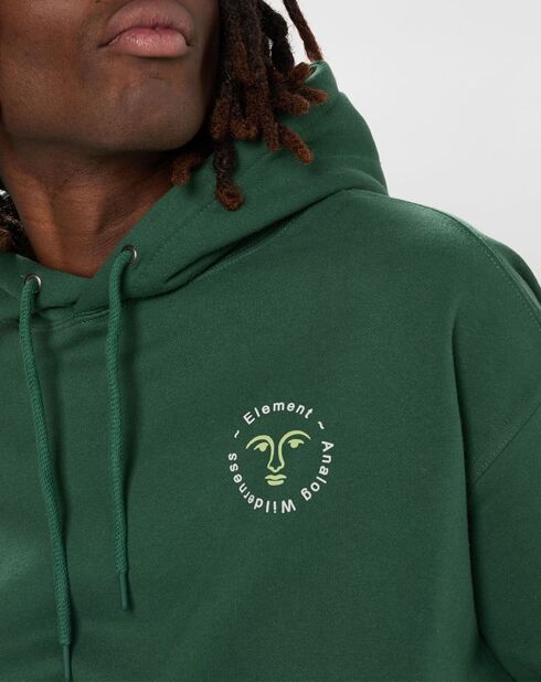 Sweat à capuche Cornell Cipher vert