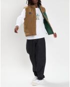Veste sans manches réversible Sherpa Trekka vert/beige