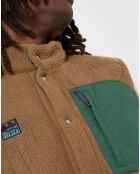 Veste sans manches réversible Sherpa Trekka vert/beige