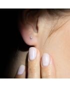 Boucles d'oreilles Single diamond Diamants 0.06 ct or blanc