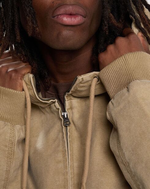 Beigefarbene Canvasjacke Dulcey