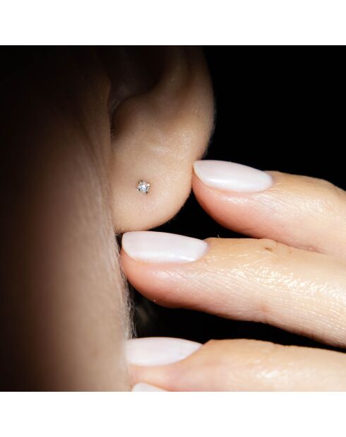 Boucles d'oreilles Single diamond Diamants 0.06 ct or jaune