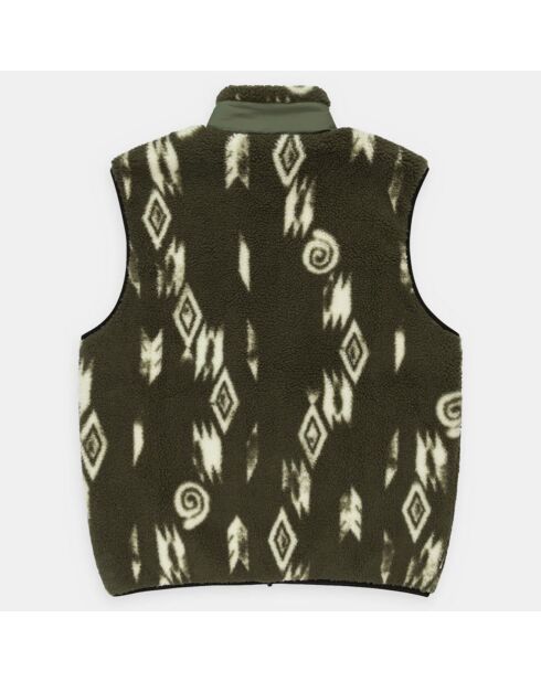 Mouwloze jas Sherpa Lake khaki/ecru