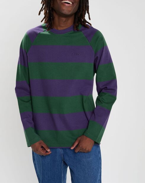T-Shirt Blunt 3.0 rayé Ls vert/violet
