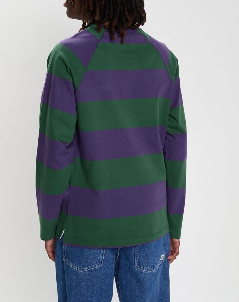 T-Shirt Blunt 3.0 rayé Ls vert/violet