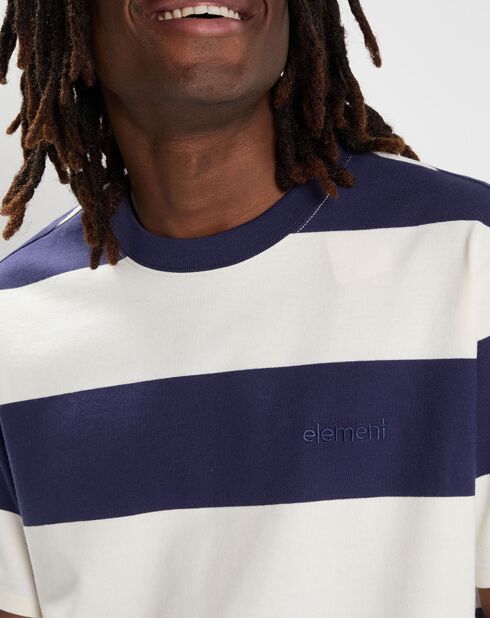 T-Shirt Crail 3.0 rayé bleu marine/blanc