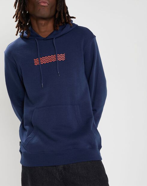 Sweat à capuche Wave bleu marine