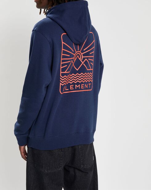 Sweat à capuche Wave bleu marine