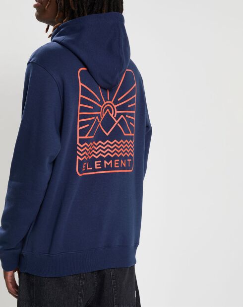 Sweat à capuche Wave bleu marine