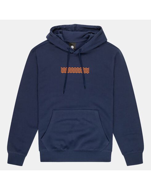 Marineblauer Kapuzenpulli Wave