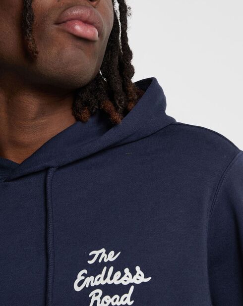 Sweat à capuche Timber Novel bleu marine
