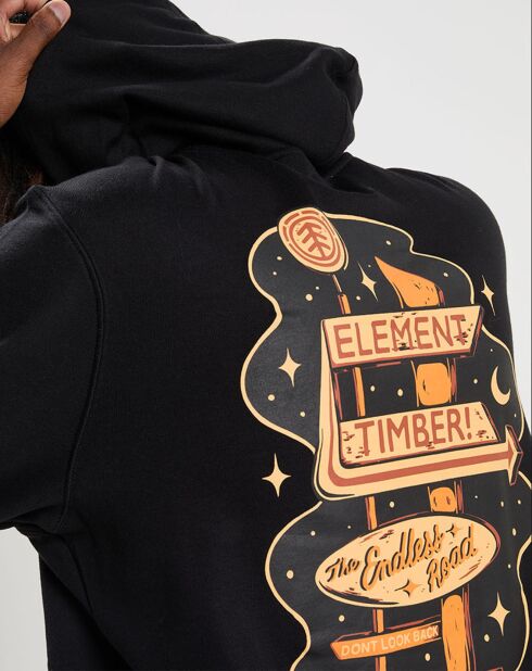 Sweat à capuche Timber Motel noir