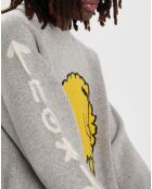 Pull en Laine mélangée Hiker Crew gris