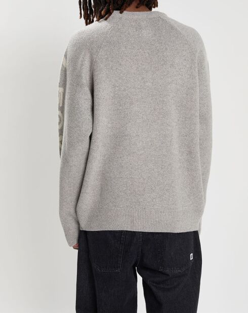 Pull en Laine mélangée Hiker Crew gris
