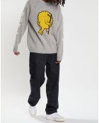 Pull en Laine mélangée Hiker Crew gris