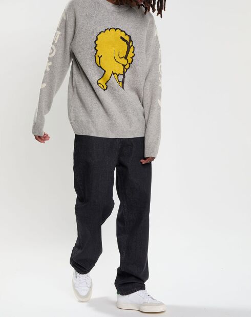 Pull en Laine mélangée Hiker Crew gris