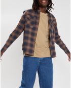 Chemise en Flanelle Tacoma Classic à carreaux bleu marine/marron
